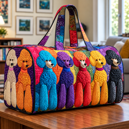 Kleurrijke Dierenprint Tas – Grote Gewatteerde Shopper met Honden