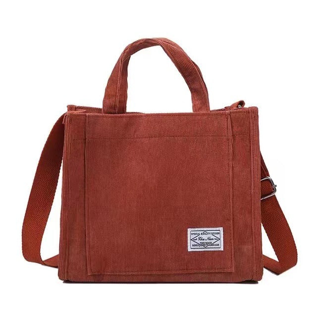 Corduroy Schoudertas – Trendy Dames Crossbodytas