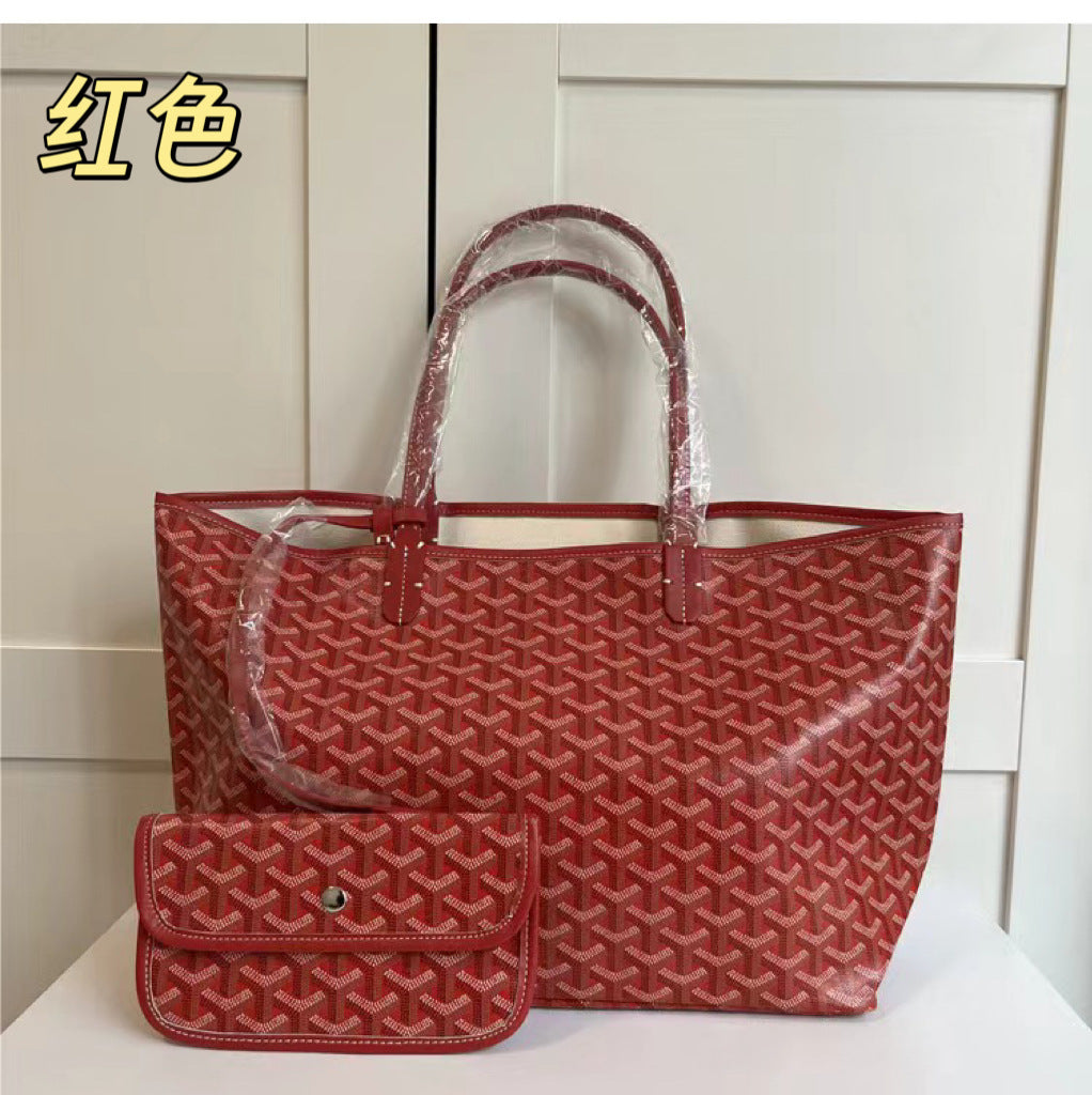 现货全色跨境狗牙新款女包菜篮子单肩托特包单肩字母购物袋手提包