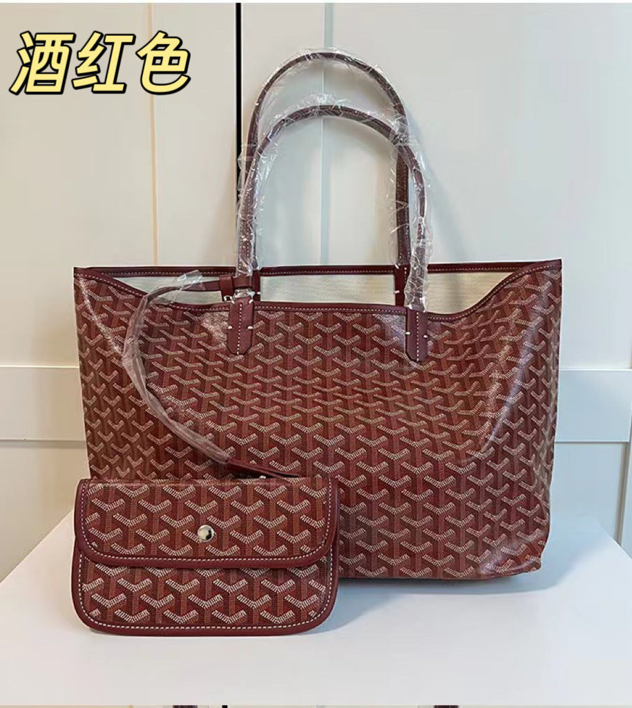 现货全色跨境狗牙新款女包菜篮子单肩托特包单肩字母购物袋手提包