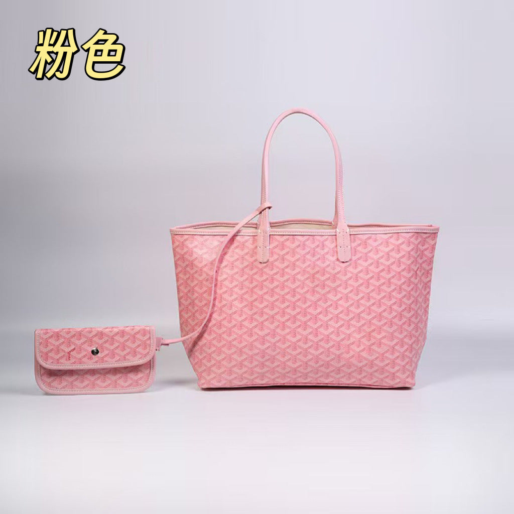 现货全色跨境狗牙新款女包菜篮子单肩托特包单肩字母购物袋手提包