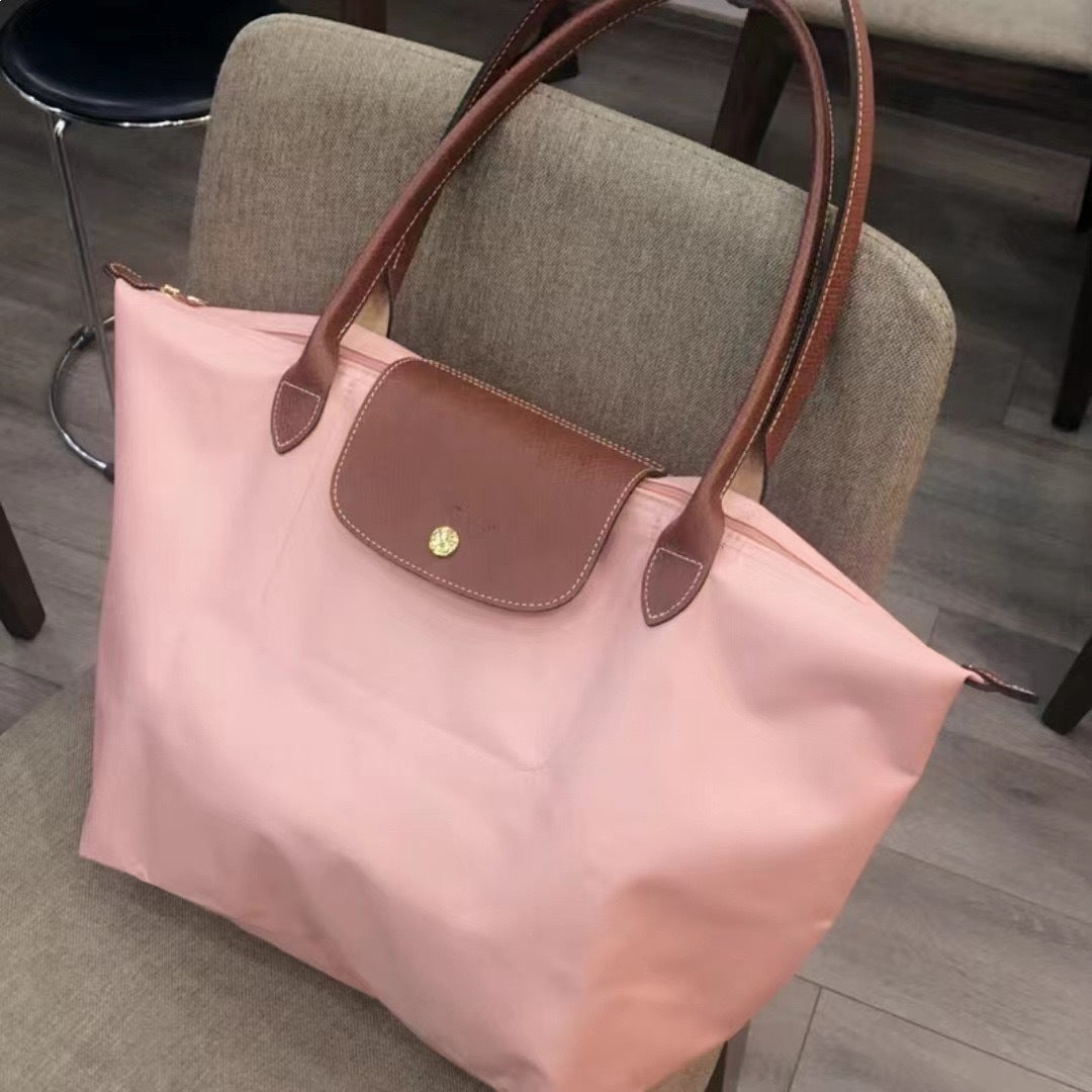 工厂直供跨境货源尼龙饺子包中号长柄可折叠托特包女士单肩手提包