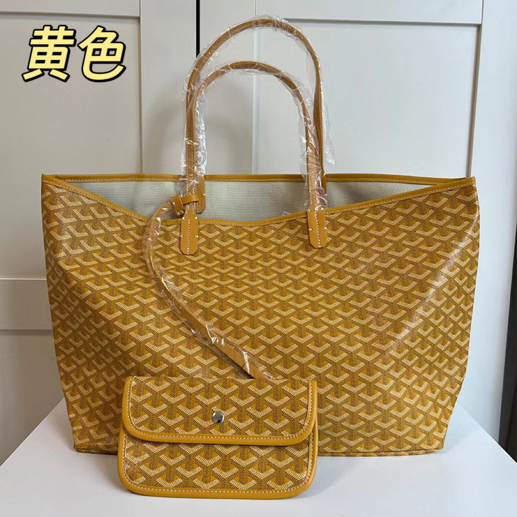 现货全色跨境狗牙新款女包菜篮子单肩托特包单肩字母购物袋手提包