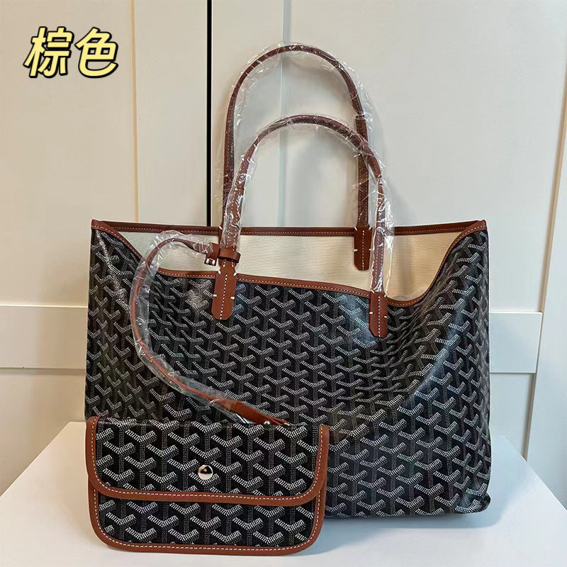 现货全色跨境狗牙新款女包菜篮子单肩托特包单肩字母购物袋手提包