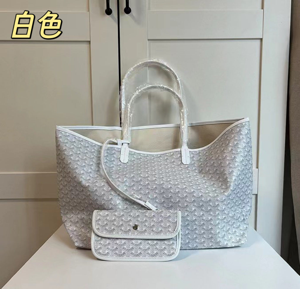 现货全色跨境狗牙新款女包菜篮子单肩托特包单肩字母购物袋手提包