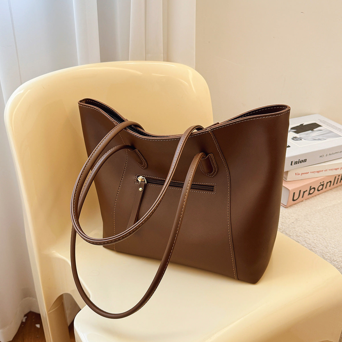 Grote Shopper Tote – Minimalistische Dames Schoudertas