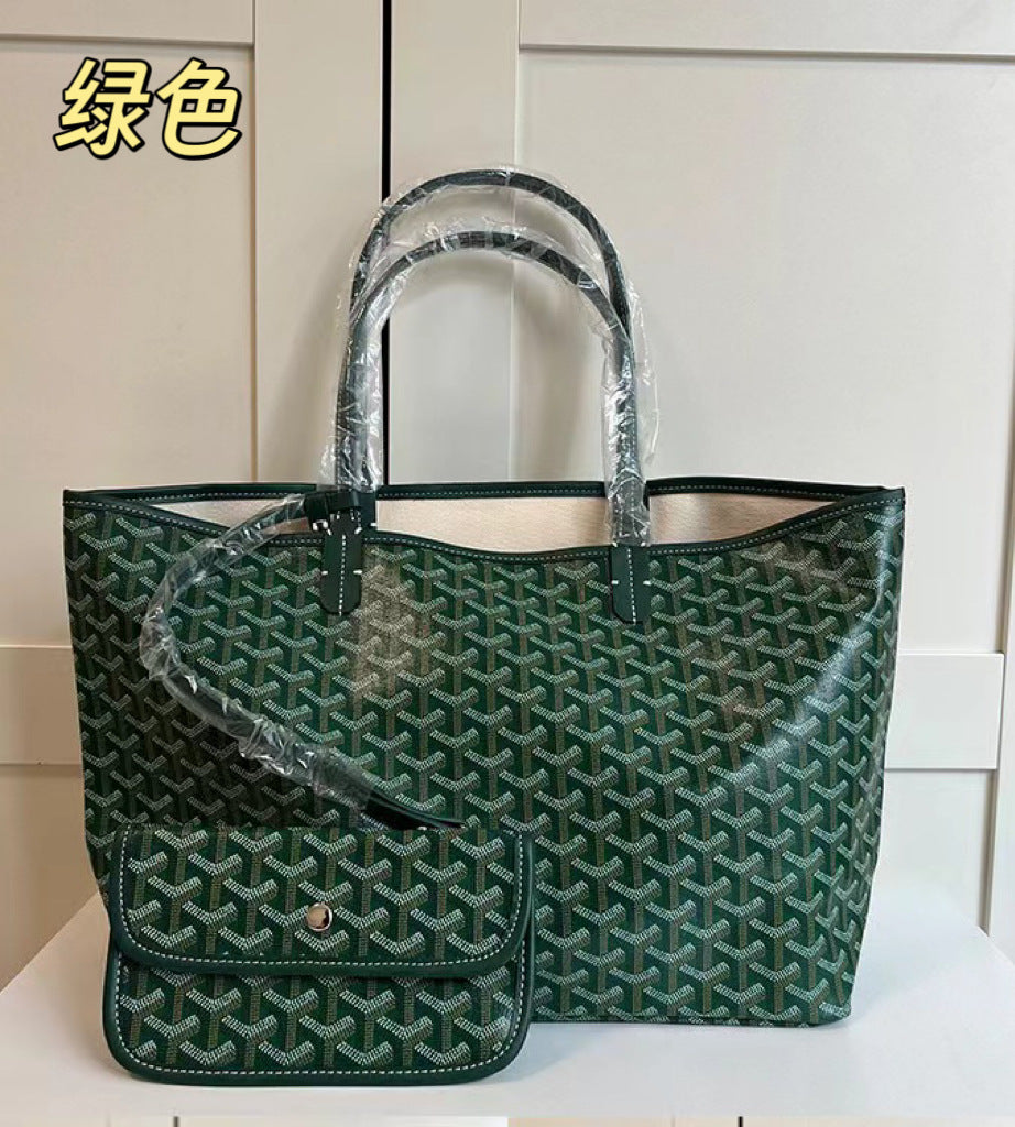 现货全色跨境狗牙新款女包菜篮子单肩托特包单肩字母购物袋手提包