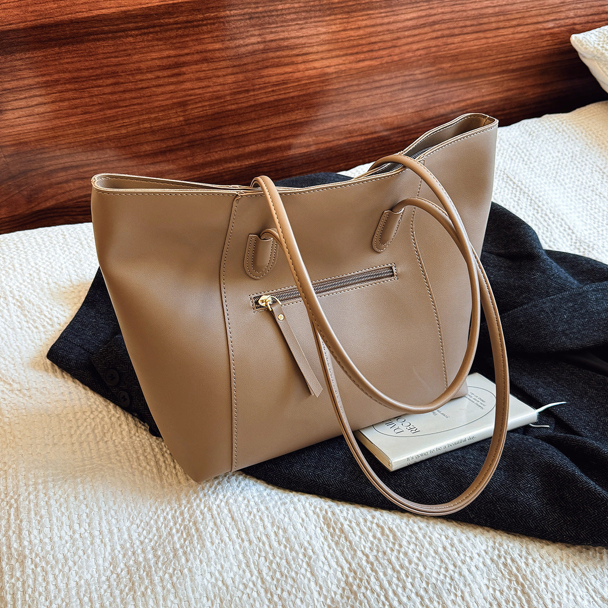 Grote Shopper Tote – Minimalistische Dames Schoudertas