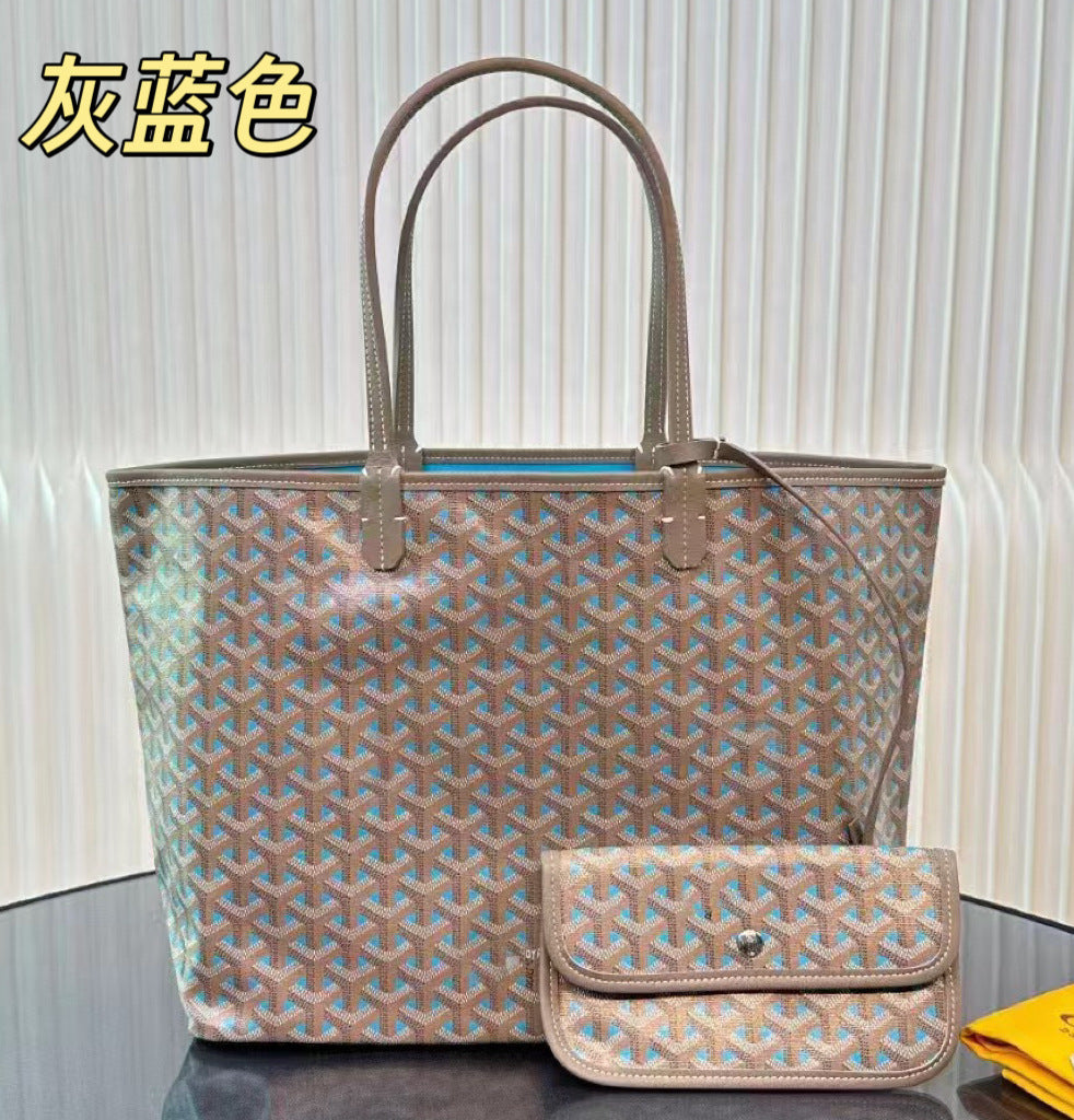现货全色跨境狗牙新款女包菜篮子单肩托特包单肩字母购物袋手提包