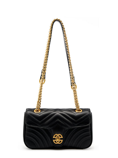 Gewatteerde Leren Schoudertas – Elegante Dames Crossbodytas
